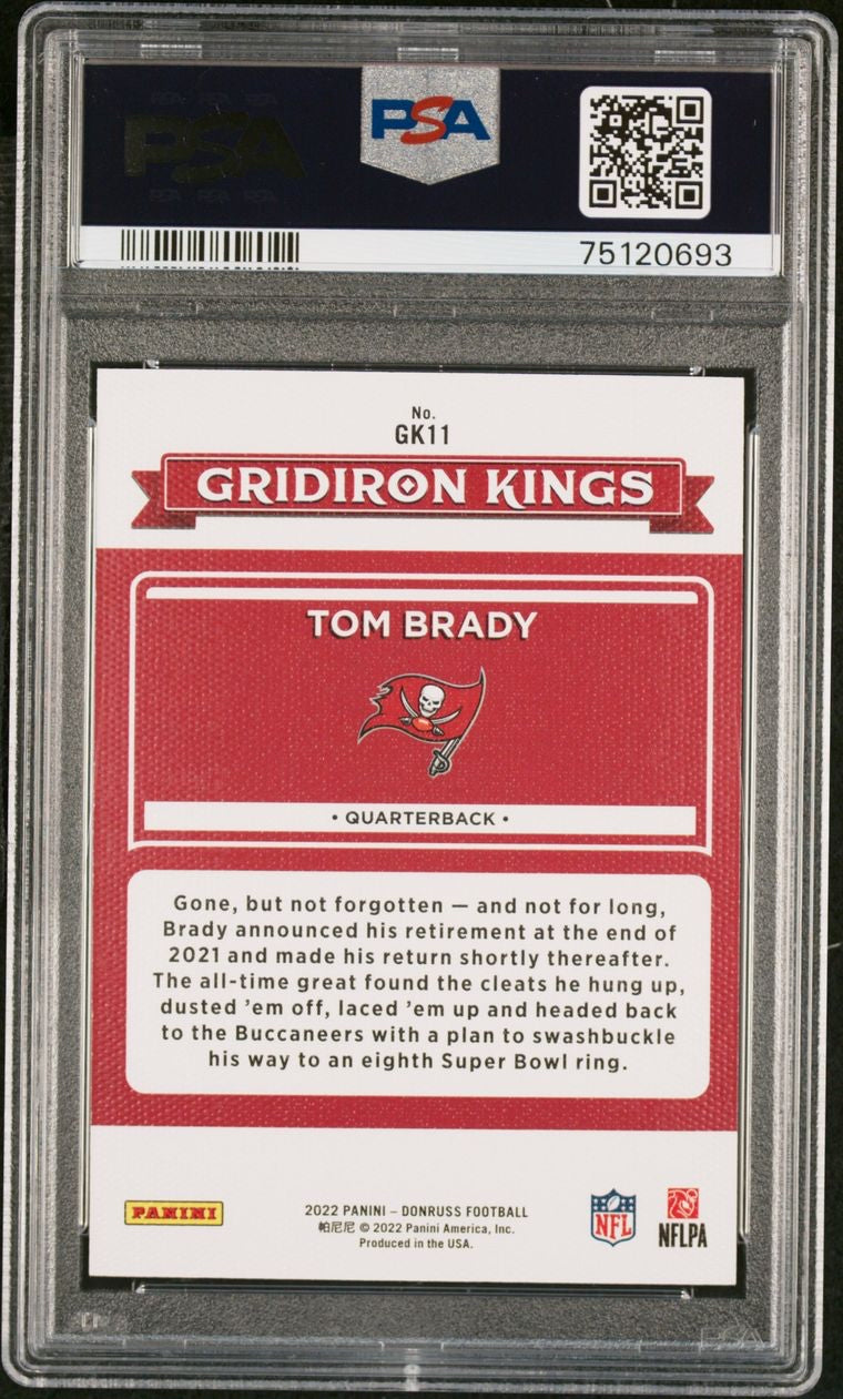 2022 Panini Donruss Tom Brady Gridiron Kings-Studio Series #GK11 100/100 - PSA 10