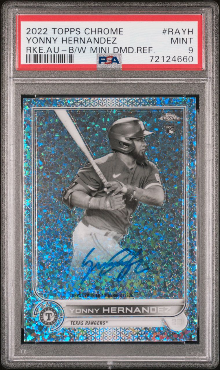 2022 Topps Chrome Yonny Hernandez Auto #RAYH - PSA 9