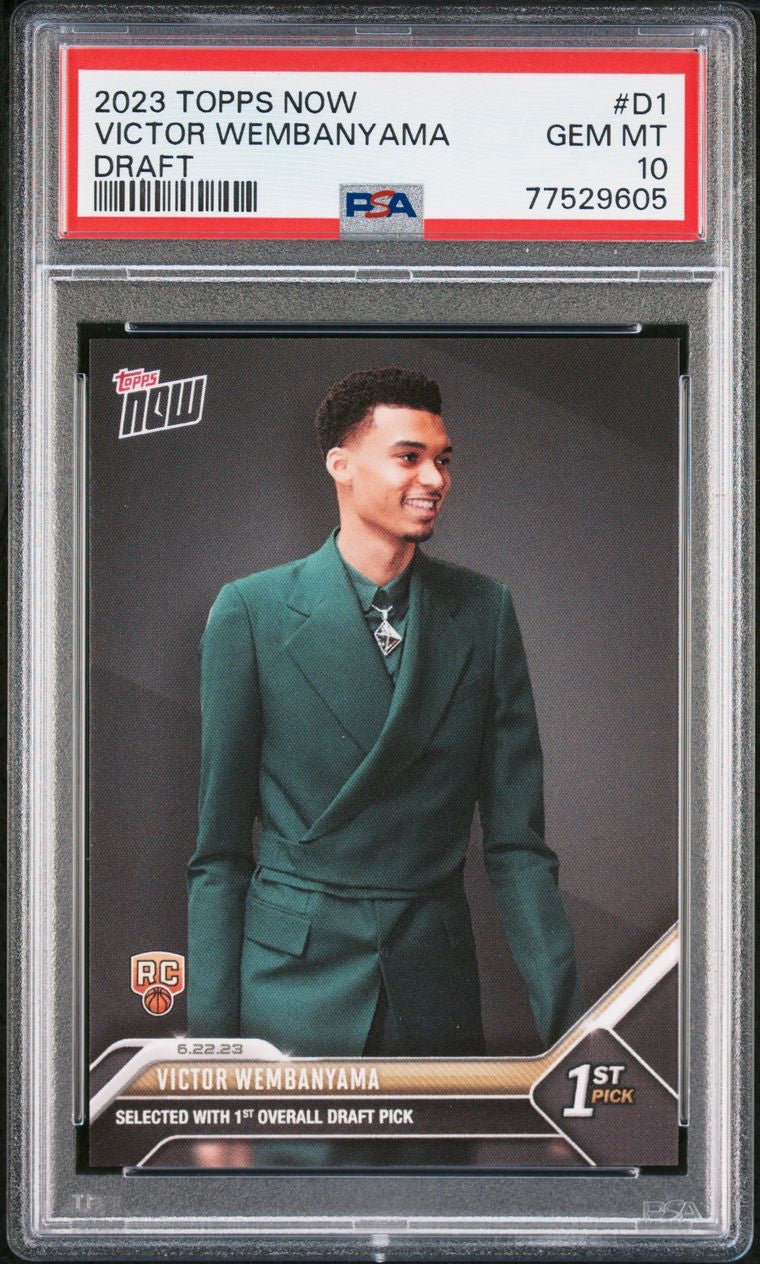 2023 Topps Now Victor Wembanyama Draft #D1 - PSA 10