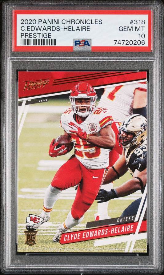 2020 Panini Chronicles C. Edwards-Helaire Prestige Rookie #318 - PSA 10