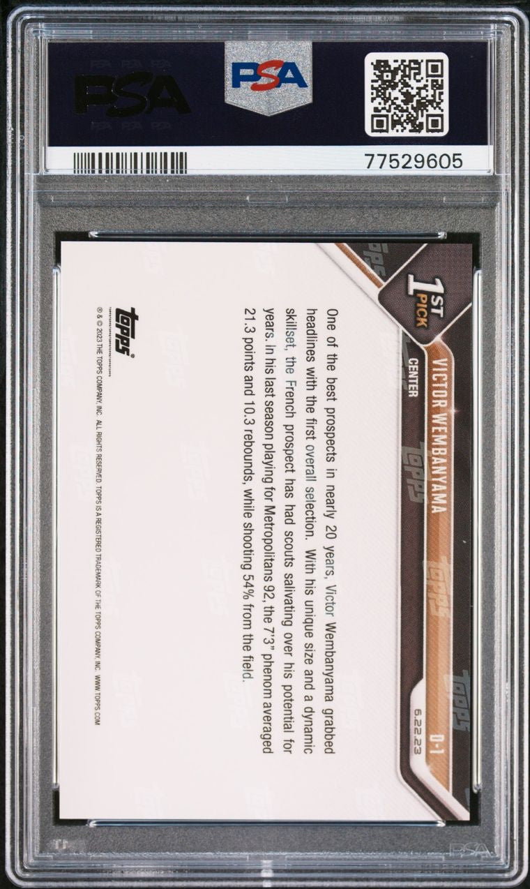 2023 Topps Now Victor Wembanyama Draft #D1 - PSA 10