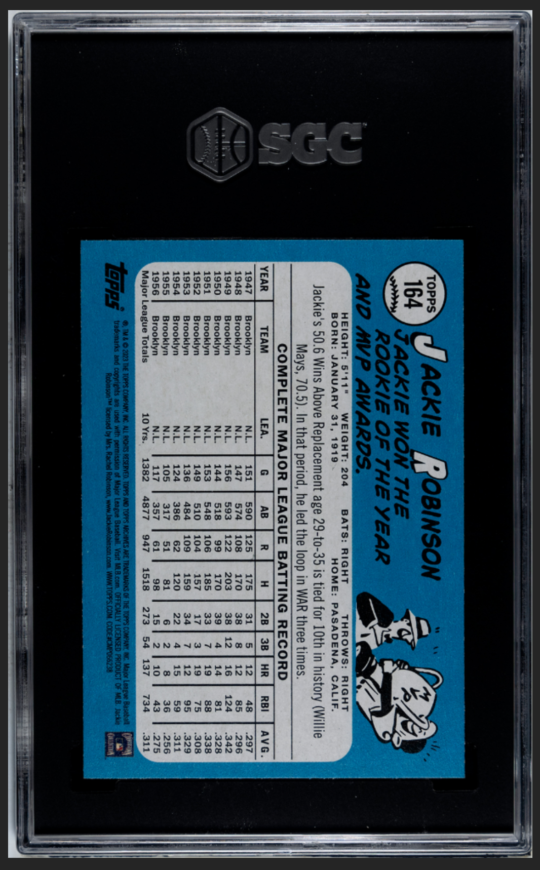 2023 Topps Archives Jackie Robinson #164 - SGC 10