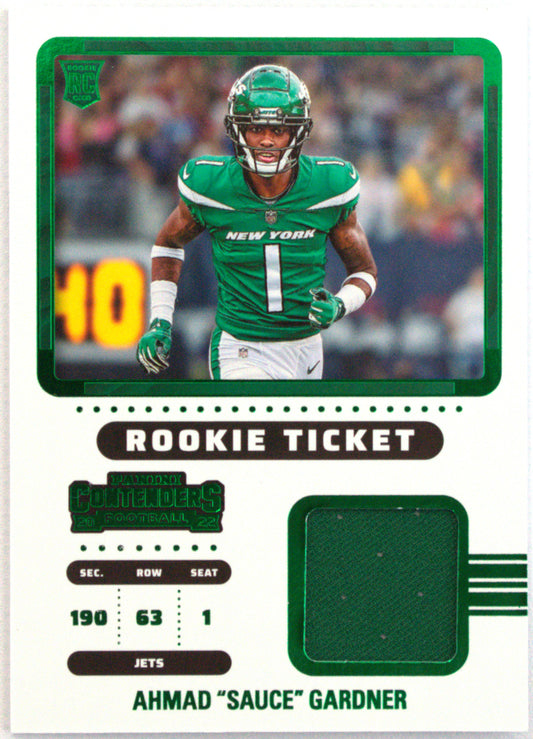 2022 Panini Contenders Football Rookie Ticket Amhad "Sauce" Gardner #RTS-ASG