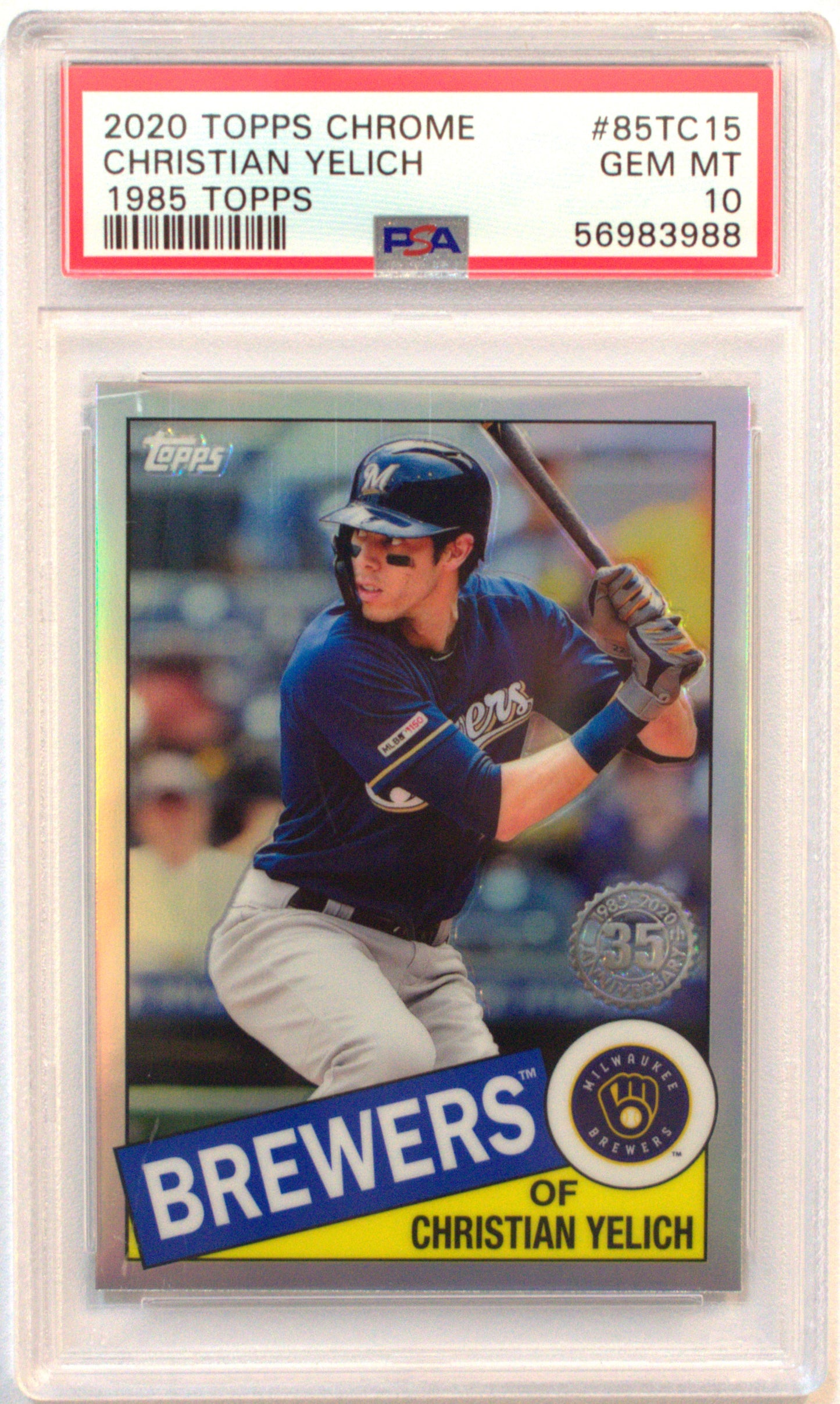 2020 Topps Chrome Christian Yelich 1985 Topps Chrome #85TC15 - PSA 10
